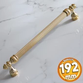 Şah 192 mm Gold Altın Kulp Metal Mobilya Çekmece Kapak Dolap Mutfak Kulbu Kulpları Dolabı Kulpu thumbnail 1