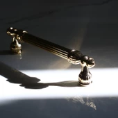 Şah 192 mm Gold Altın Kulp Metal Mobilya Çekmece Kapak Dolap Mutfak Kulbu Kulpları Dolabı Kulpu thumbnail 2