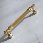 Şah 192 mm Gold Altın Kulp Metal Mobilya Çekmece Kapak Dolap Mutfak Kulbu Kulpları Dolabı Kulpu thumbnail 5