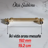 Şah 192 mm Gold Altın Kulp Metal Mobilya Çekmece Kapak Dolap Mutfak Kulbu Kulpları Dolabı Kulpu thumbnail 9