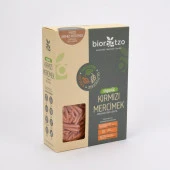 Biorootzo Organik Glütensiz ve Vegan Artizan Bronz Kalıp Kırmızı Mercimek Casarecce  200 g - 1