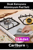 Premium Seri Yağ Kir Koruyucu İz Bırakmaz Kolay Temizlenir Ocak Koruyucu Alüminyum Ped Seti 15 Adet - 1
