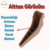 Salkım Mobilya Oturma Grubu Kanepe Tv Ünitesi Konsol Koltuk Ayağı Ayakları Ceviz Altın 19 Cm - 4