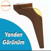 Salkım Mobilya Oturma Grubu Kanepe Tv Ünitesi Konsol Koltuk Ayağı Ayakları Ceviz Altın 19 Cm - 2