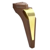 Salkım Mobilya Oturma Grubu Kanepe Tv Ünitesi Konsol Koltuk Ayağı Ayakları Ceviz Altın 19 Cm - 7