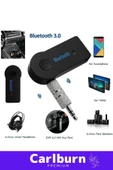 Özel Seri 4 Saat Bataryalı Şarjlı Uyku Modlu Enerji Tasaruflu Bluetooth Aux Müzik Alıcısı Araç Kiti - 3