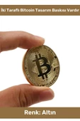 Özel Kutulu Hediyelik Kripto Hatıra Koleksiyon Bitcoin Madeni Para Altın Rengi 1 Adet - 3