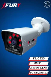 FURY 2 Kameralı 2MP Full HD Görüntü 6 Atom Led Gece Görüşlü Dış Mekan Güvenlik Kamerası Seti 320GB thumbnail 6