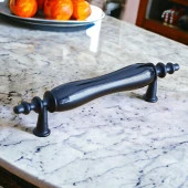 Porselen Siyah 96 mm Kulplar Mobilya Mutfak Dolabı Çekmece Dolap Kapak Kulpu Kulbu 9.6 cm thumbnail 4