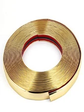 Enzelo  18 mm 3D Dekoratif Altın Şerit Çıta Panjur Şerit 5 Metre - 1