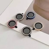 İphone 11 Pro Max  Taşlı Kamera Lens Koruyucu Çerçeveli Koruyucu thumbnail 2