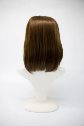 Kısa Boy Düz Fiber Sentetik Peruk - Açık Kumral thumbnail 6