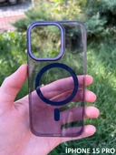 İphone 15 Pro Hybrid Magsafe Animasyonlu Sararmaz Kılıf thumbnail 3