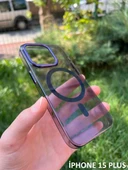İphone 15 Plus Hybrid Magsafe Animasyonlu Sararmaz Kılıf - 4