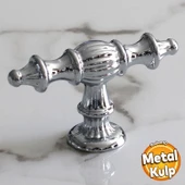 Şehzade Krom Kulp Renk Düğme Mobilya Mutfak Çekmece Dolabı Dolap Kulpları Kapak Kulpu Kulbu Tek Vida - 1
