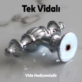 Şehzade Krom Kulp Renk Düğme Mobilya Mutfak Çekmece Dolabı Dolap Kulpları Kapak Kulpu Kulbu Tek Vida - 3