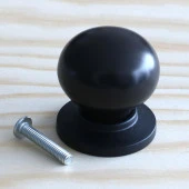 Porselen Mat Siyah Kulp Mobilya Mutfak Dolabı Çekmece Dolap Kulpları Kapak Kulpu Kulbu Düğme thumbnail 3