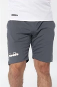 Diadora Deliss - Antrasit Fermuar Cepli Likralı Erkek Şort - 60ŞRT02 - 2
