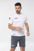 Diadora Deliss - Antrasit Fermuar Cepli Likralı Erkek Şort - 60ŞRT02 - 1