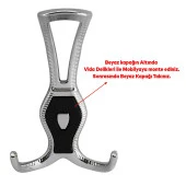 Galata Askı Portmanto Metal Vestiyer Duvar Dolap Elbise Askısı Krom Siyah Mobilya Askılığı Aparat thumbnail 5