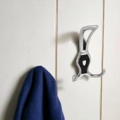 Galata Askı Portmanto Metal Vestiyer Duvar Dolap Elbise Askısı Krom Siyah Mobilya Askılığı Aparat thumbnail 6