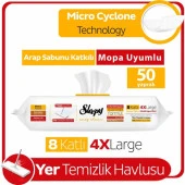 Sleepy Easy Clean Arap Sabunu Katkılı Mopa Uyumlu Yer Temizlik Havlusu 50 Yaprak - 1