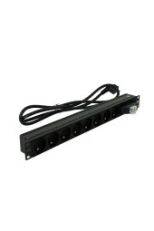 1U 19" 8xALMAN ALÜMİNYUM ON-OFF SWITCH FRANSIZ FİŞ 1,5m PDU - 3