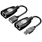 Concord C5605 USB 2.0 RJ45 Sinyal Arttırıcı Uzatma Kablosu - 1