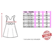 Tütü Gren Etekli Kız Çocuk Pul Payetli Uzun Kol Kikidi Elbise MNK0583 - 7