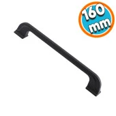 Mobilya Mutfak Dolabı Çekmece Dolap Kapak Kulpu Kulbu Füme160 mm Metal Kulp - 1