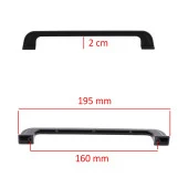Mobilya Mutfak Dolabı Çekmece Dolap Kapak Kulpu Kulbu Füme160 mm Metal Kulp - 2