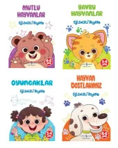 Mutlu ve Yavru Hayvanlar ile Oyuncaklar ve Hayvan Dostlarımız Boyama Seti - 1