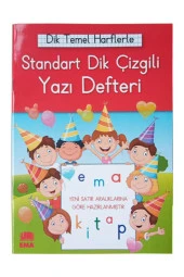 Güzel Yazı Defteri Orta Boy Dik Çizgili 16,5x24 cm 24 Yaprak 3 Adet Standart Dik Çizgili Yazı Defteri Dik Temel Harflerle 1. Sınıf - 3