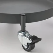 Tekerlekli Saksı Altı MeridyenDukkan 32 cm Galvanizli Saksılık Altı Pratik Frenli thumbnail 1