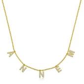 925 Ayar Gümüş Annem Yazılı Bayan Gümüş Kolye thumbnail 1