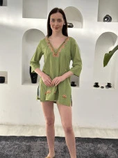 KADIN YAZLIK NAKIŞLI PAREO - BLUZ - 8013 - 1 thumbnail 1