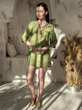 KADIN YAZLIK NAKIŞLI PAREO - BLUZ - 8013 - 1 thumbnail 2