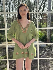 KADIN YAZLIK NAKIŞLI PAREO - BLUZ - 8013 - 1 thumbnail 3