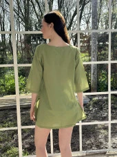 KADIN YAZLIK NAKIŞLI PAREO - BLUZ - 8013 - 1 thumbnail 6