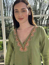 KADIN YAZLIK NAKIŞLI PAREO - BLUZ - 8013 - 1 thumbnail 7