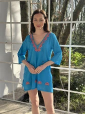 KADIN YAZLIK NAKIŞLI PAREO - BLUZ - 8013 - 9 thumbnail 1