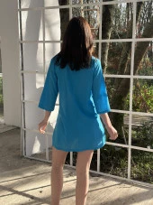 KADIN YAZLIK NAKIŞLI PAREO - BLUZ - 8013 - 9 thumbnail 6