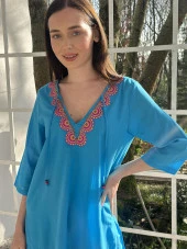 KADIN YAZLIK NAKIŞLI PAREO - BLUZ - 8013 - 9 thumbnail 7