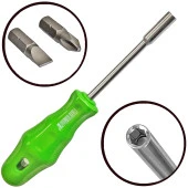 Manyetik Bits Tutucu Tornavida Seti Yıldız Ve Düz Uç 2 Uçlu Mıknatıslı Lokma Tornavida - 1