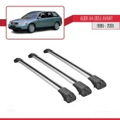 Audi A4 (B5) Avant 1996-2001 Arası ile uyumlu ACE-1 Ara Atkı Tavan Barı GRİ 3 ADET BAR thumbnail 3