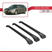 Audi A4 (B6) AVANT 2002-2004 Arası ile uyumlu ACE-1 Ara Atkı Tavan Barı SİYAH 3 ADET BAR - 2
