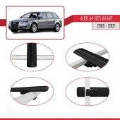 Audi A4 (B7) Avant 2005-2007 Arası ile uyumlu Basic Model Ara Atkı Tavan Barı SİYAH 3 ADET thumbnail 3