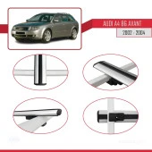 Audi A4 (B6) AVANT 2002-2004 Arası ile uyumlu Basic Model Ara Atkı Tavan Barı GRİ 3 ADET - 4
