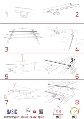 Audi A4 (B9) ALLROAD 2016 ve Sonrası ile uyumlu Basic Model Ara Atkı Tavan Barı SİYAH 3 ADET thumbnail 4