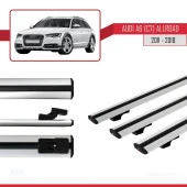 Audi A6 (C7) Allroad 2011-2018 Arası ile uyumlu Basic Model Ara Atkı Tavan Barı GRİ 3 ADET thumbnail 2